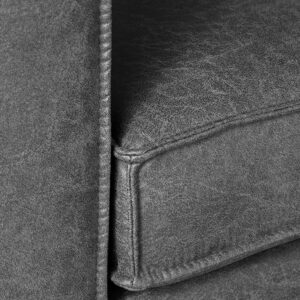 LABEL51 Hoekbank Arezzo – Antraciet – Microfiber – Ottomane + 2,5-Zits