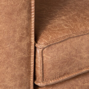 LABEL51 Hoekbank Arezzo – Cognac – Microfiber – Ottomane + 2,5-Zits