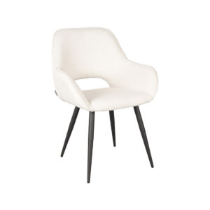 LABEL51 Eetkamerstoel Fer – Ivory – Boucle