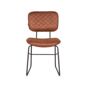 LABEL51 Eetkamerstoel Sev – Cognac – Microfiber