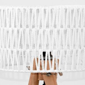 LABEL51 Tafellamp Stripe – Wit – Mangohout