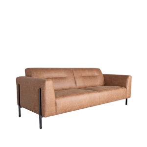 LABEL51 Bank Napoli – Cognac – Microfiber – 3-Zits