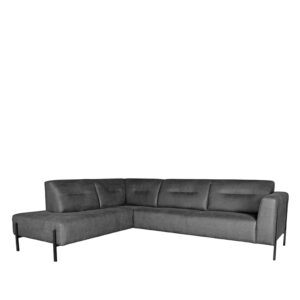 LABEL51 Bank Napoli – Antraciet – Micro Suede – Ottomane + 2,5-Zits
