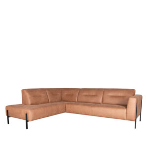 LABEL51 Bank Napoli – Cognac – Micro Suede – Ottomane + 2,5-Zits