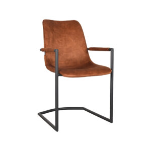 LABEL51 Eetkamerstoel Bodi – Oker – Velours
