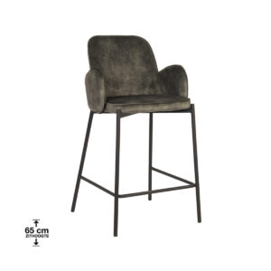 LABEL51 Barkruk Jari – Hunter – Velours – Zithoogte 65