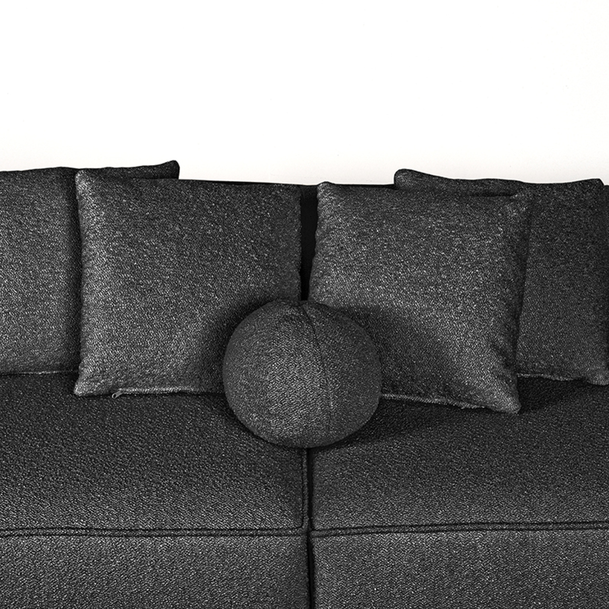 LABEL51 Bank Flori - Antraciet - Boucle - 4-Zits - Afbeelding 5