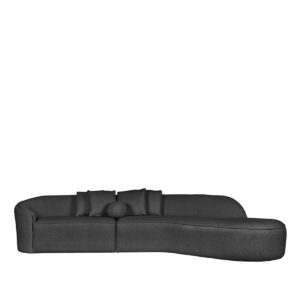 LABEL51 Bank Flori – Antraciet – Boucle – 4-Zits