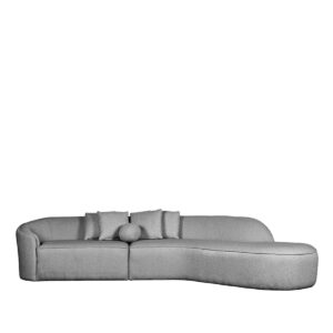 LABEL51 Bank Flori – Grijs – Boucle – 4-Zits