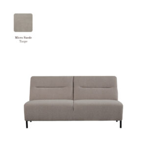 LABEL51 Bank Nero – Taupe – Micro Suede – 2,5-Zits Zonder Arm