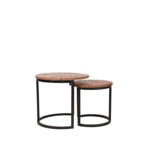 LABEL51 Salontafel Set Duo – Rough – Mangohout – 50 cm