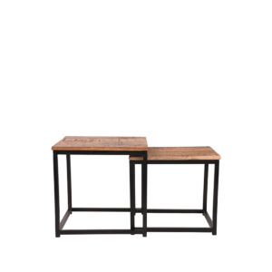 LABEL51 Salontafel Set Twain – Rough – Mangohout – 45 cm