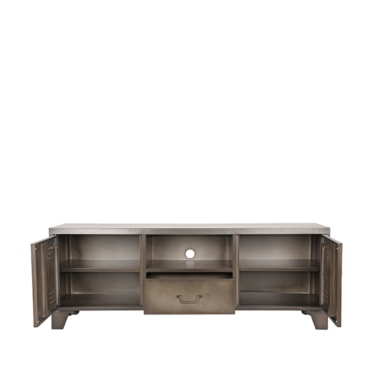 LABEL51 Tv-meubel Fence - Grijs - Metaal - Tv-Meubel - Afbeelding 4