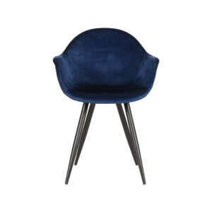 LABEL51 Eetkamerstoel Forli – Blauw – Fluweel