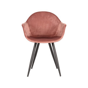 LABEL51 Eetkamerstoel Forli – Roze – Fluweel