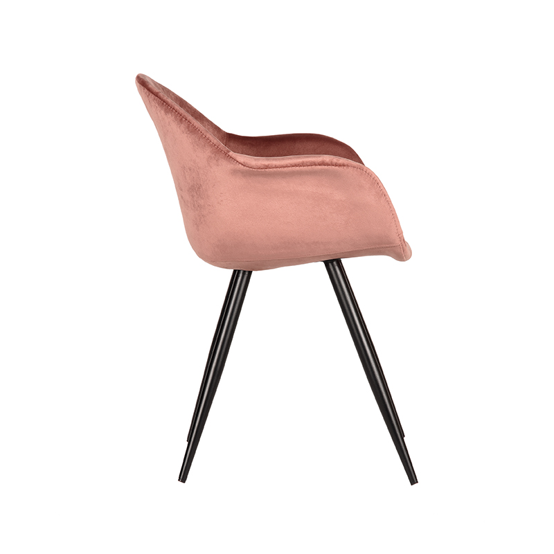 LABEL51 Eetkamerstoel Forli - Roze - Fluweel - Afbeelding 3