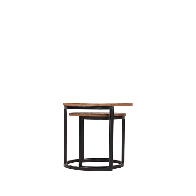 LABEL51 Salontafel Set Duo - Rough - Mangohout - 50 cm - Afbeelding 3