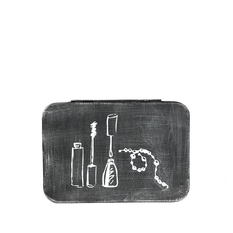 LABEL51 Make-Up opbergkist - Zwart - Metaal - Afbeelding 3
